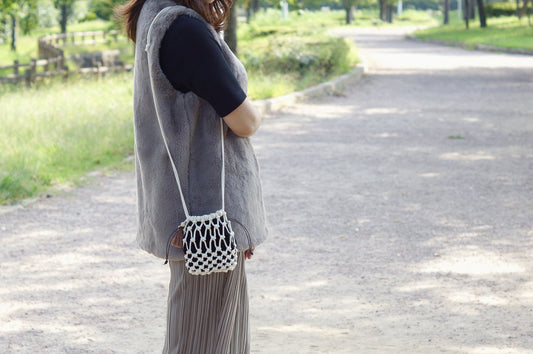 ファー巾着ショルダーバッグキット vol.3|材料付き ※別途ファー巾着用意(販売用作品制作OK)