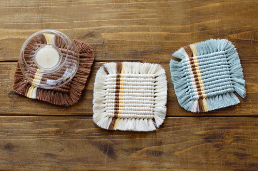 2本ラインのコースターキット vol.13|選べるカラー・材料付き(販売用作品制作OK)