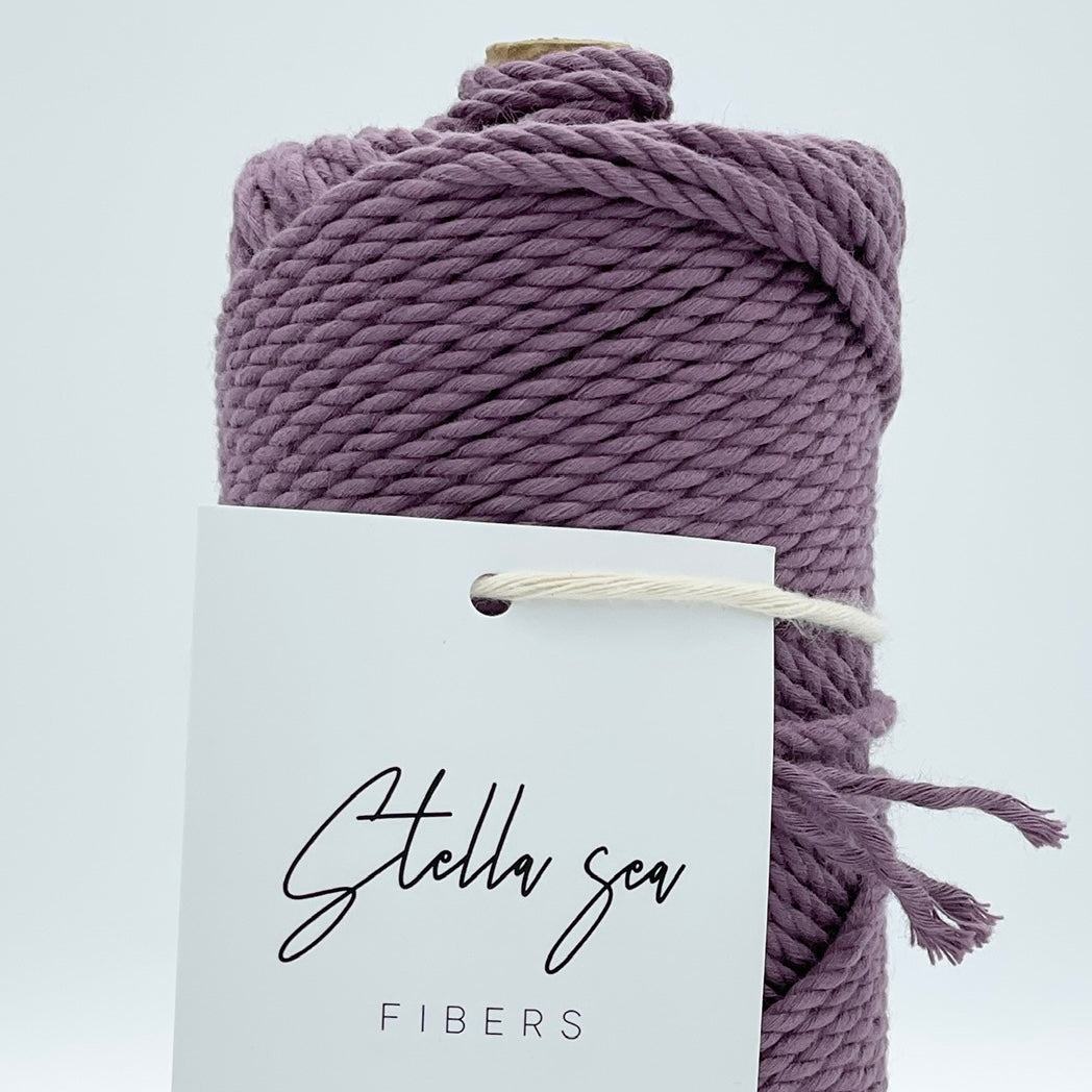 【数量限定】【予約販売】【6月下旬〜お届け予定】【全10色】3本撚りオーガニックコットンロープ(3mm・カラー・250g/約80m)