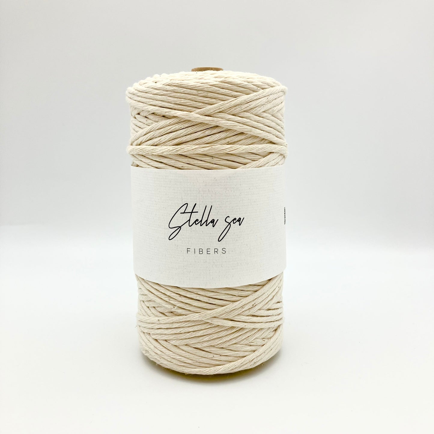 1本撚りリサイクルコットンコード(3.5mm・生成り・500g/200m)