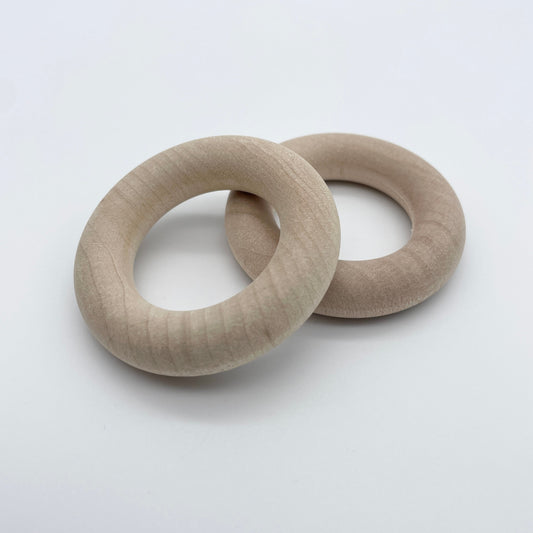 ウッドリング 60mm外径|ナチュラル・2個入り|プラントハンガー用【made in Japan】