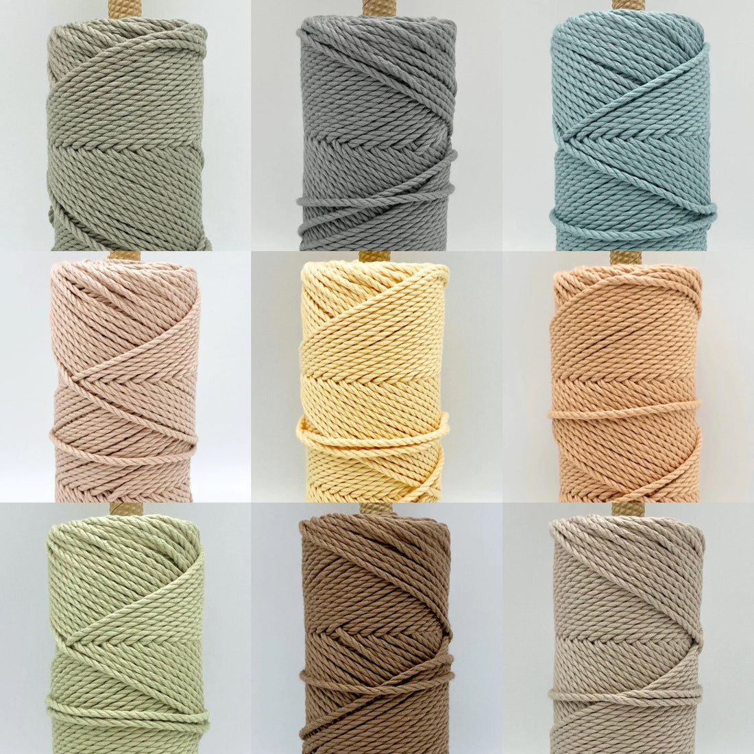 【4月下旬お届け】3本撚り3mmカラー・オーガニックコットンロープ 予約販売について