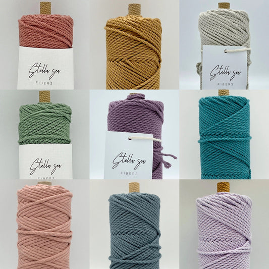 【6月下旬〜お届け予定】3本撚り3mmカラー・オーガニックコットンロープ 予約販売について