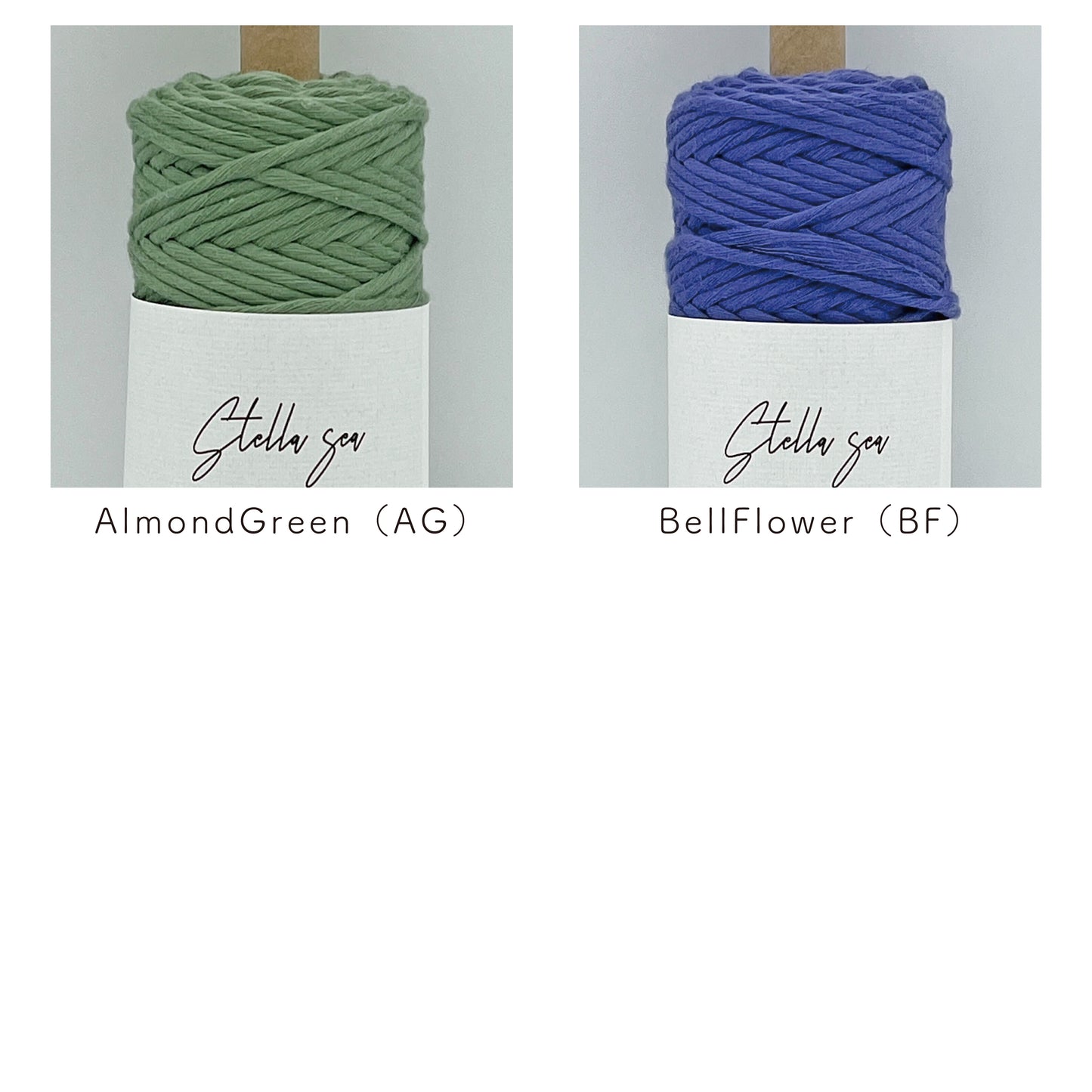 3.5mm/Mustard(MU)/100m (about 250g) Single-Strand fair trade organic cotton macrame color cord made in Japan
