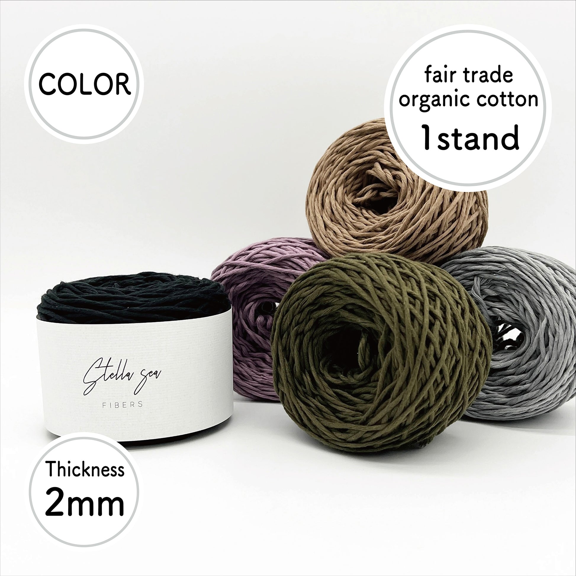 Thick Dark Charcoal Hemp Twine, Thick, 3mm or more, 50m - Fair Go