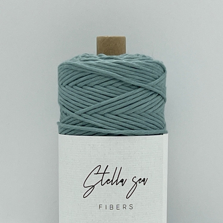 2mm/OldBlue(OB)/100m (about 125g) Single-Strand fair trade organic cotton macrame color cord made in Japan